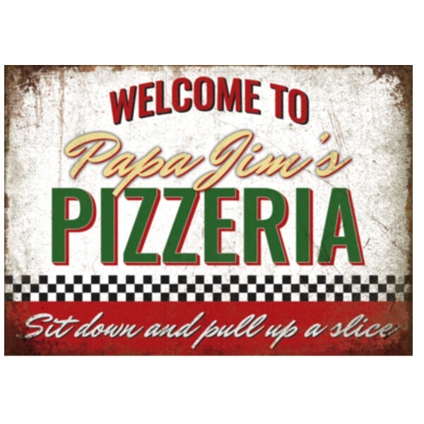 Personalised Pizzeria Metal Sign Thumbnail