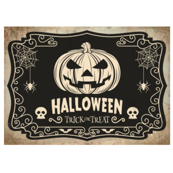 Halloween Trick or Treat Vintage Sign Thumbnail