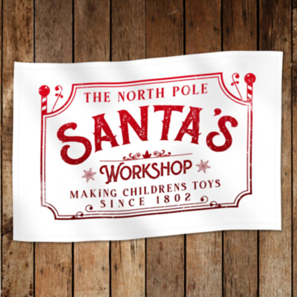 Santa's Workshop Christmas Tea Towel Thumbnail
