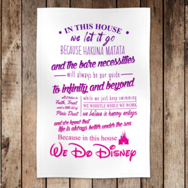 In this house We do Disney Tea Towel Thumbnail