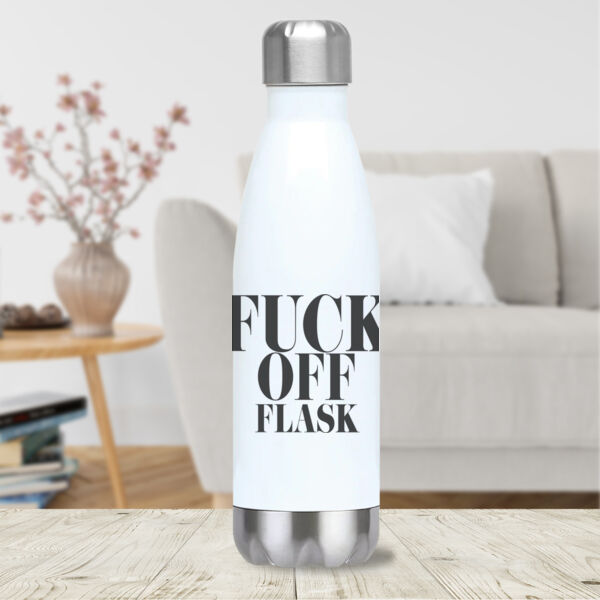 "Fuck off Flask" Bowling Pin Bottle Thumbnail