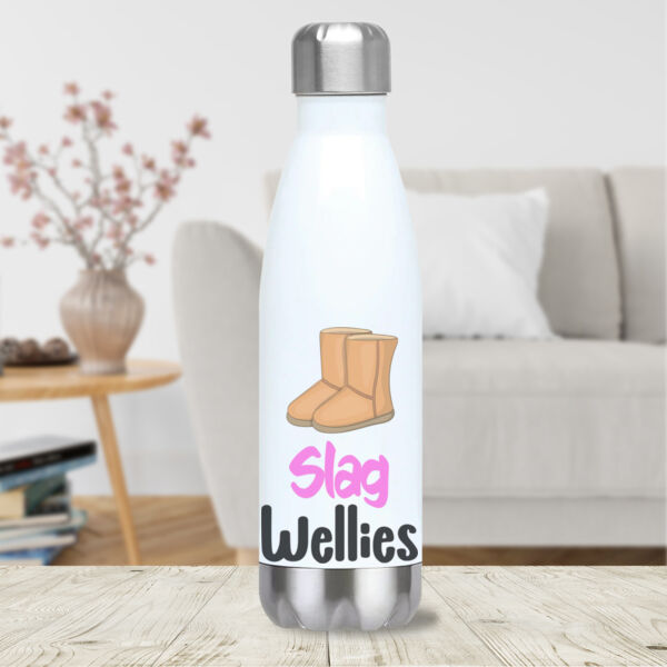 "Slag Wellies" Bowling Pin Bottle Thumbnail