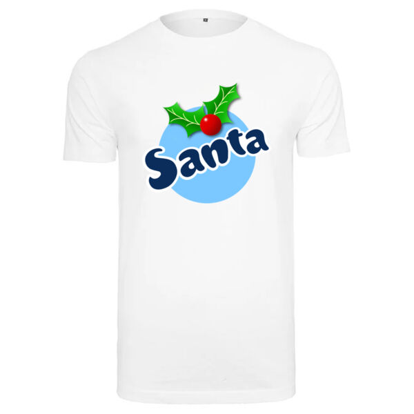 Santa Blue Background T-Shirt Thumbnail