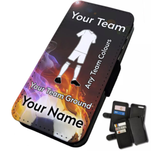 Personalised Football Kit iPhone Flip Case Thumbnail