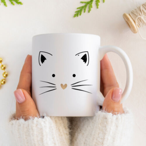 Cute Cat Face 11oz Mug Thumbnail