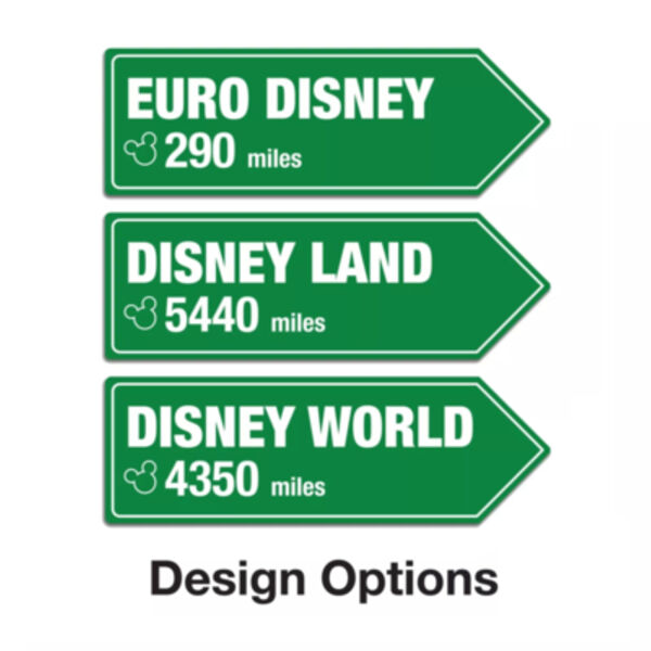 Disney resort distance arrow sign Thumbnail