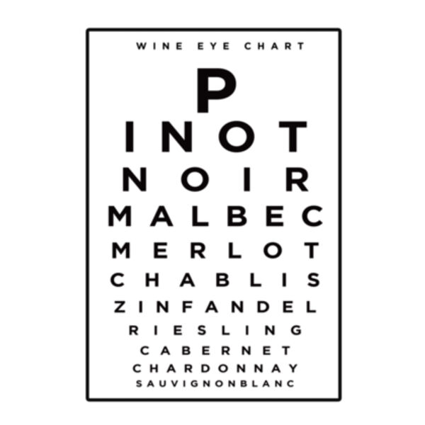 Wine Eye chart Metal sign Thumbnail