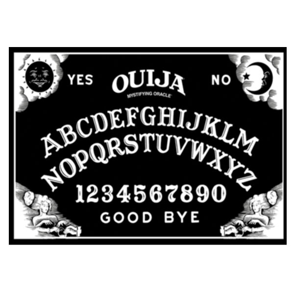 Ouija Board Black & White Metal Sign Thumbnail
