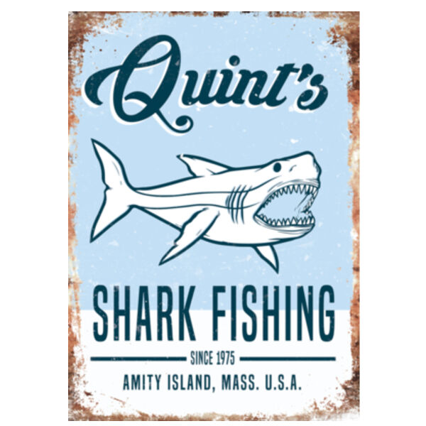 Quint's Shark Fishing Metal Sign Thumbnail
