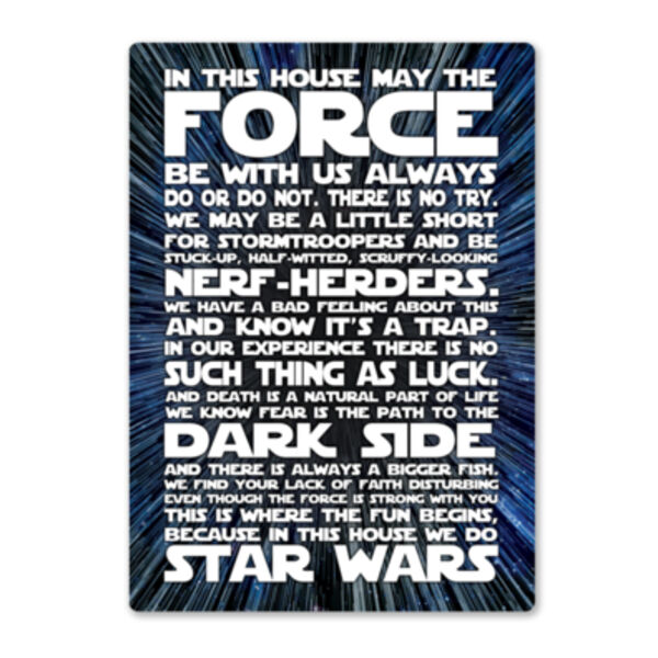 In this house...Star Wars Metal Sign Thumbnail