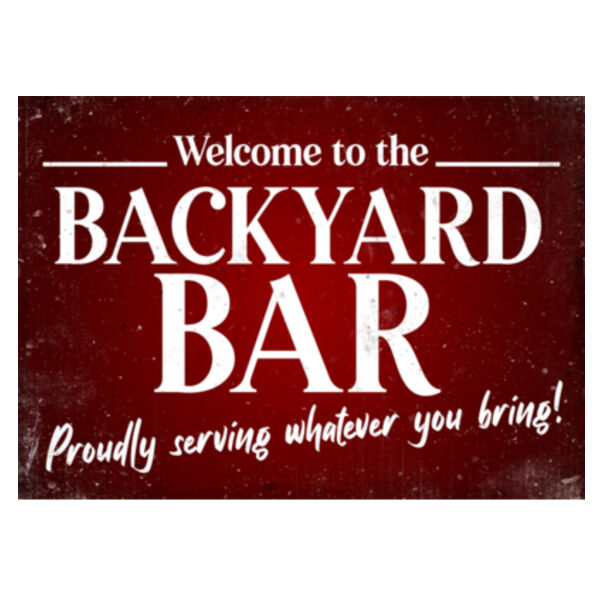 Welcome to the Backyard Bar Metal Sign Thumbnail
