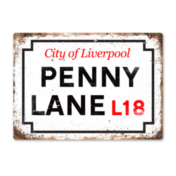 Penny Lane street sign metal wall art Thumbnail