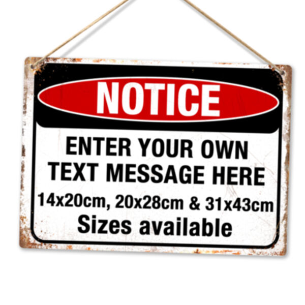 Personalised Notice Metal Sign Thumbnail