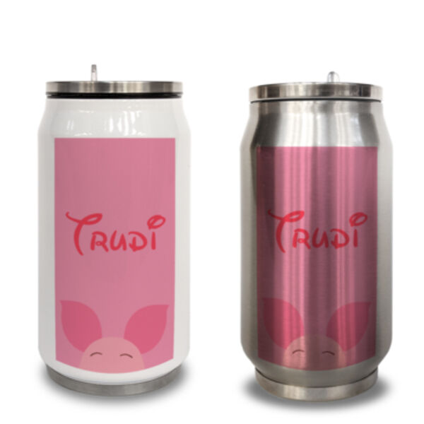 Personalised Piglet Can Flask Thumbnail
