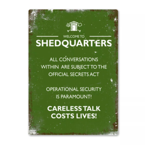 Shedquarters Portrait Metal Sign Thumbnail