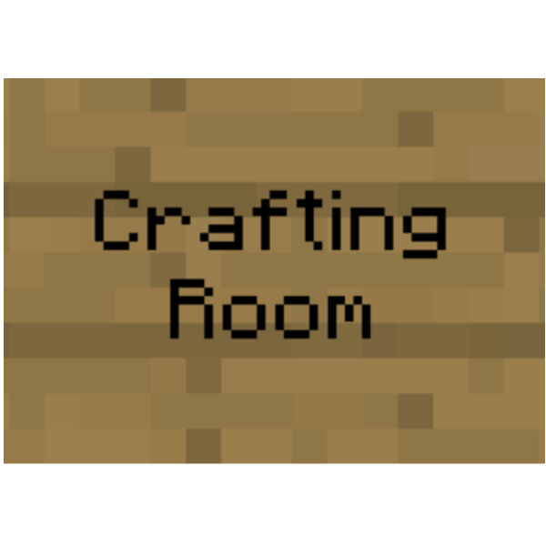 Minecraft Crafting Room Metal Sign Thumbnail